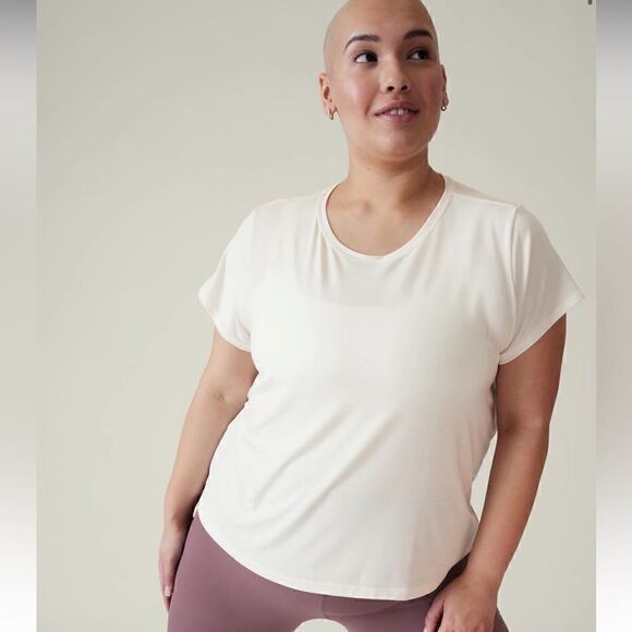 ATHLETA Air Out Cinch Tee Magnolia White 3X - Picture 3 of 10